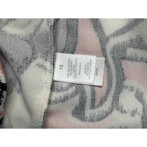 Bisou Bisou Michele Bohbot Floral Choker Dress Women's Size 12 Stretch - Picture 8 of 9